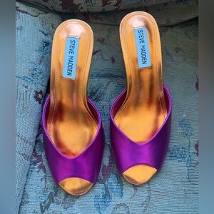 Steve Madden Purple and Gold Heels